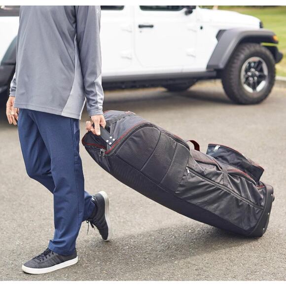 Golf Travel Bag Black, Durable Spacious Club MSRP $133 Amazon Basics Premium - Picture 7 of 8